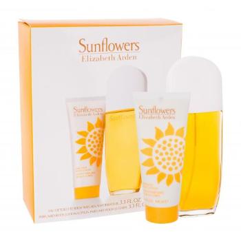 Elizabeth Arden Sunflowers zestaw Edt 100ml + 100ml Balsam dla kobiet Uszkodzone pudełko