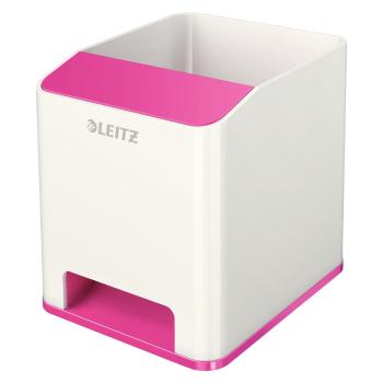 Biało-różowy pojemnik na długopisy Leitz WOW