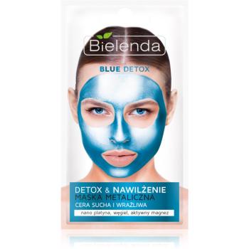 Bielenda Metallic Masks Blue Detox maseczka metaliczna-detox i nawilżanie do skóry suchej i wrażliwej 8 g