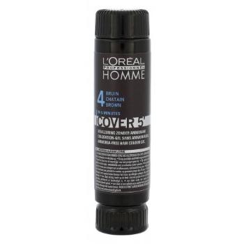 L'Oréal Professionnel Homme Cover 5´ 3x50 ml farba do włosów dla mężczyzn 4 Medium Brown
