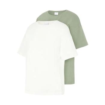 mamalicious Koszula ciążowa MLMARY 2-Pack Hedge Green /Snow White