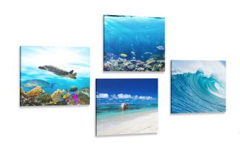 Zestaw obrazów świat morza - 4x 60x60