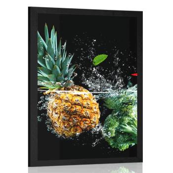 Plakat organiczne owoce i warzywa - 40x60 white