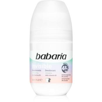 Babaria Deodorant Invisible antyperspirant roll-on przeciwko białym i żółtym śladom 50 ml