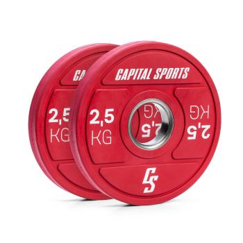 Capital Sports Nipton 2021, obciążenia, 2 x 2,5 kg, 54 mm, twarda guma