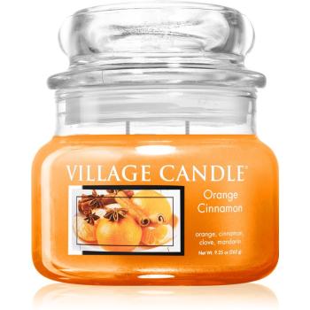 Village Candle Orange Cinnamon świeczka zapachowa (Glass Lid) 262 g