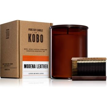 KOBO Woodblock Modena Leather świeczka zapachowa 425 g