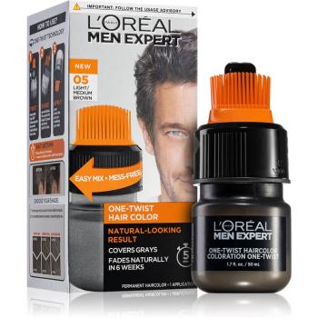 L’Oréal Paris Men Expert One Twist farba do włosów z aplikatorem dla mężczyzn 05 Light Medium Brown 1 szt.