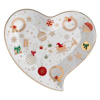 Porcelanowy półmisek w kształcie serca Brandani Alleluia, dł. 20 cm