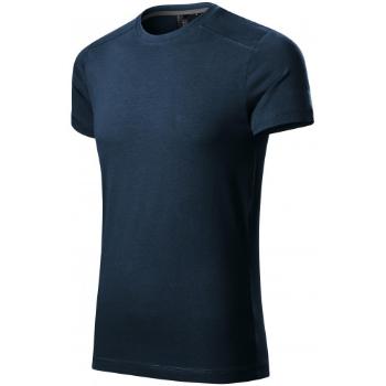 Koszulka męska zdobiona, ciemny niebieski, XL