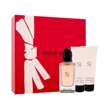 Giorgio Armani Sì zestaw Edp 100 ml+ Mleczko do ciała 75 ml + Żel pod prysznic 75 ml dla kobiet