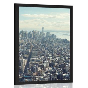 Plakat widok na urokliwe centrum Nowego Jorku - 40x60 silver
