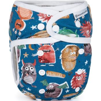 Bamboolik Night Fitted Diaper with Absorbing Insert Monsters
