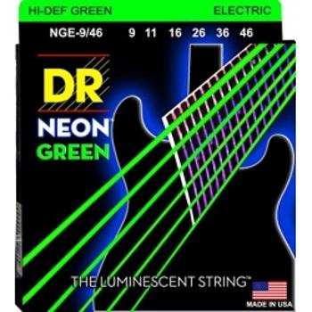 Dr Nge 9-46 Neon Green Struny Gitara Elektryczna
