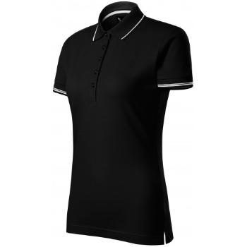 Damska koszulka polo z krótkim rękawem, czarny, XL