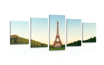 5-częściowy obraz punkt orientacyjny w Paryżu - 200x100