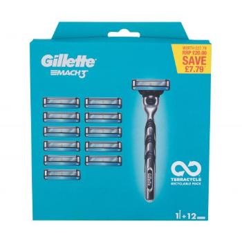Gillette Mach3 maszynka do golenia Maszynka do golenia z jednym ostrzem 1 szt + Zapasowe ostrze 11 szt dla mężczyzn