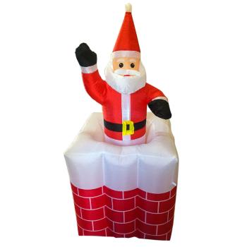 Dmuchane ozdoby świąteczne-Mikołaj w kominie