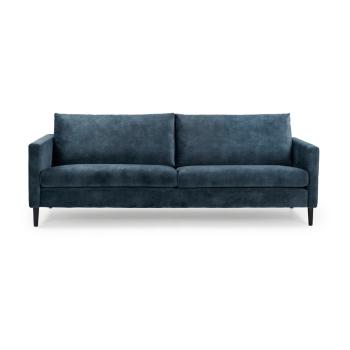 Ciemnoniebieska sofa z aksamitnym obiciem Scandic Adagio, szer. 220 cm