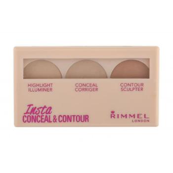Rimmel London Insta Conceal & Contour 8,4 g paletka do konturowania dla kobiet 010 Light
