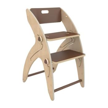 QuarttoLino ® Krzesełko Maxi Żyrafa + bawełniana poduszka, brązowy