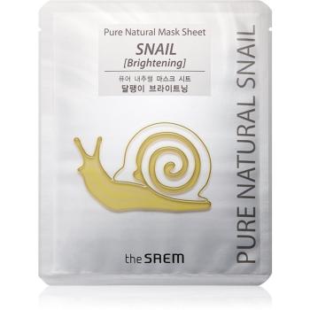 The Saem Pure Natural Snail platynowa maska nadająca blasku i witalności skórze 20 ml