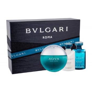 Bvlgari Aqva Pour Homme zestaw Edt 50 ml + Żel pod prysznic 40 ml + Balsam po goleniu 40 ml dla mężczyzn Uszkodzone pudełko