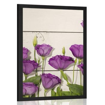 Plakat piękne fioletowe kwiaty - 30x45 silver