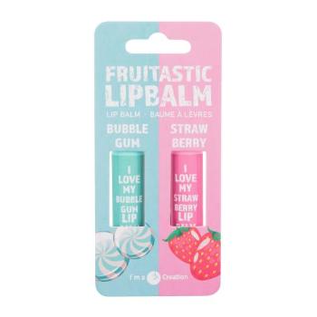 2K Fruitastic zestaw Balsam do ust 4,2 g Bubble Gum + Balsam do ust 4,2 g Strawberry dla kobiet