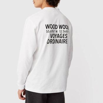 Koszulka męska longsleeve Wood Wood Anakin 12035407-2476 BRIGHT WHITE