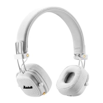 Białe słuchawki bezprzewodowe Marshall Major III