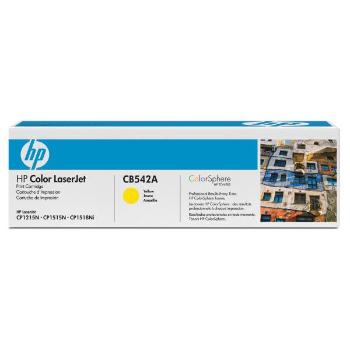 HP originální toner CB542A, yellow, 1400str., HP 125A, HP Color LaserJet CP1215, 1515, 1518, O