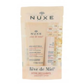 NUXE Reve de Miel zestaw 30ml Reve de Miel Hand And Nail Cream + 4 g Reve de Miel Lip moisturizing Stick dla kobiet