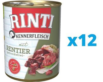 RINTI Kennerfleisch Reindeer Renifer 12 x 400 g