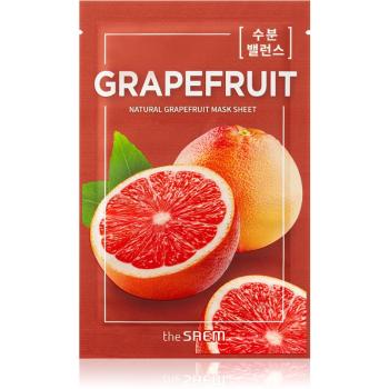 The Saem Natural Mask Sheet Grapefruit platynowa maska nadająca blasku i witalności skórze 21 ml