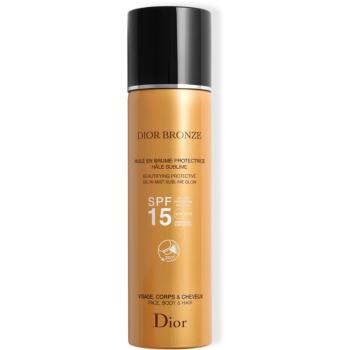 DIOR Dior Bronze Oil in Mist olejek do opalania do ciała i włosów w sprayu SPF 15 125 ml