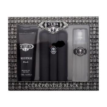 Cuba Prestige Black zestaw Edt 90 ml + Żel pod prysznic 200 ml + Woda do golenia 100 ml dla mężczyzn