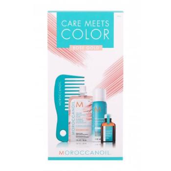 Moroccanoil Care Meets Color zestaw Maska do włosów 30 ml + suchy szampon 65 ml + olejek do włosów 15 ml + mini grzebień dla kobiet Rose Gold