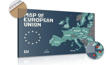 Obraz mapa edukacyjna z nazwami państw Unii Europejskiej - 90x60  arrow