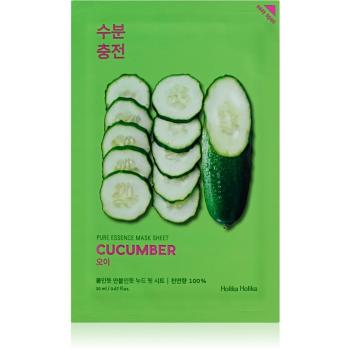 Holika Holika Pure Essence Cucumber maseczka płócienna o działaniu łagodzącym do skóry wrażliwej ze skłonnością do przebarwień 20 ml