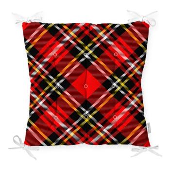 Poduszka na krzesło Minimalist Cushion Covers Flannel Red Black, 40x40 cm