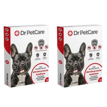 Dr PetCare MAX Biocide Collar Obroża na pchły i insekty dla psa rasy średniej 60 cm 2 szt.