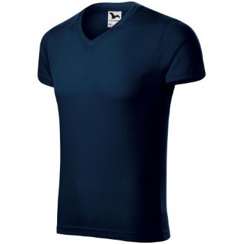 Obcisła koszulka męska, ciemny niebieski, XL