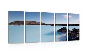 5-częściowy obraz błękitna laguna - 100x50