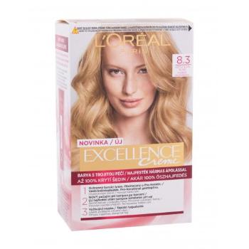 L'Oréal Paris Excellence Creme Triple Protection 48 ml farba do włosów dla kobiet Uszkodzone pudełko 8,3 Natural Light Golden Blonde