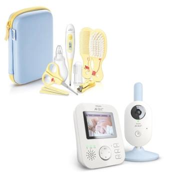 Phillips Avent Monitor niemowlęcy SCD835/26 i zestaw do pielęgnacji niemowląt SCH400/00