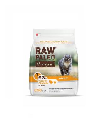 VETEXPERT Raw Paleo Adult Cat Turkey&amp;Chicken dla dorosłych kotów indyk, kurczak 250 g