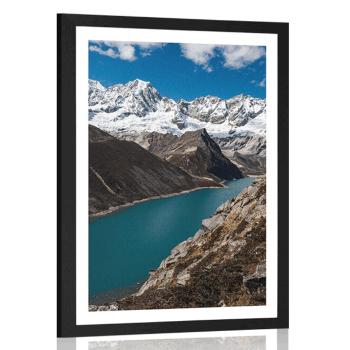Plakat z passe-partout Park Narodowy Patagonia w Argentynie - 30x45 black