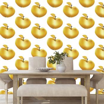 Samoprzylepna tapeta złote jabłka - 75x1000