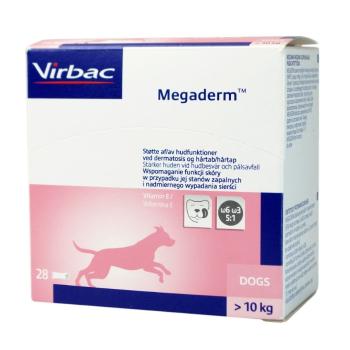 VIRBAC Megaderm 28x8 ml suplement diety dla psów 10-30 kg na problemy skórne
